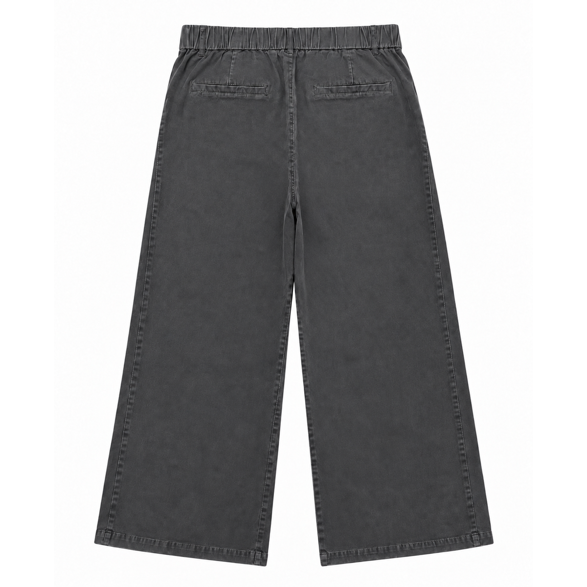 PLEAT COTTON TROUSERS - CHARCOAL